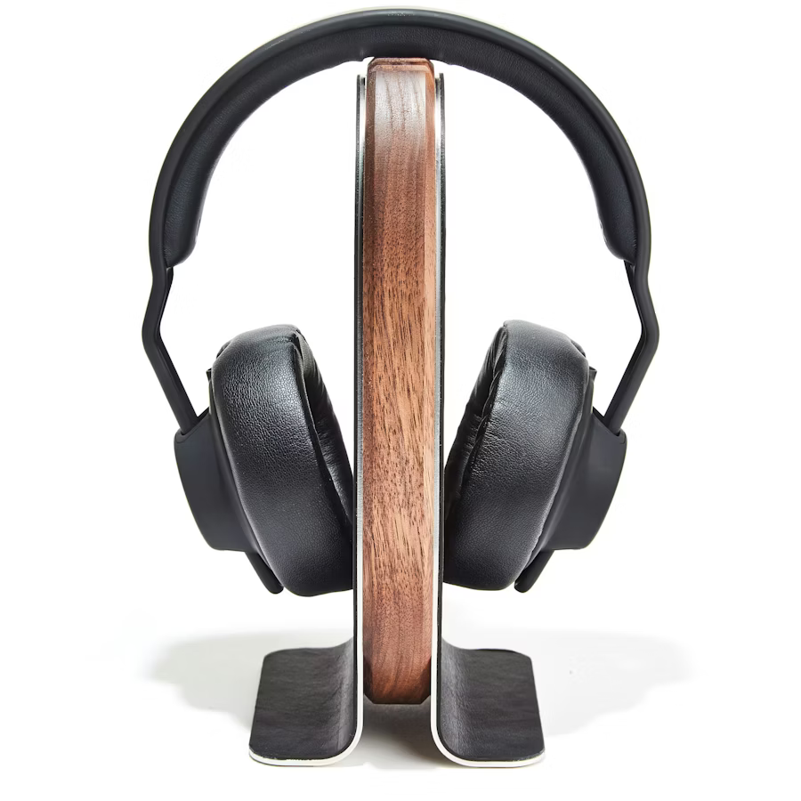 Walnut Headphone Stand | Solid American Walnut & Steel Display