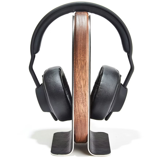 Walnut Headphone Stand | Solid American Walnut & Steel Display