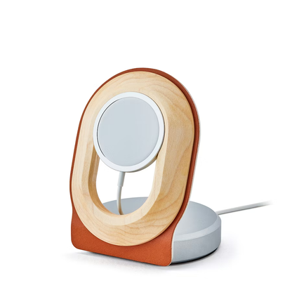 Maple MagSafe Charging Stand | Solid Hardwood & Steel