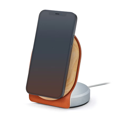 Maple MagSafe Charging Stand | Solid Hardwood & Steel