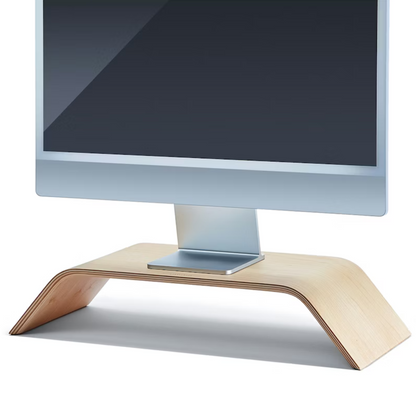 Maple Monitor Stand | Ergonomic Molded Plywood Display Riser