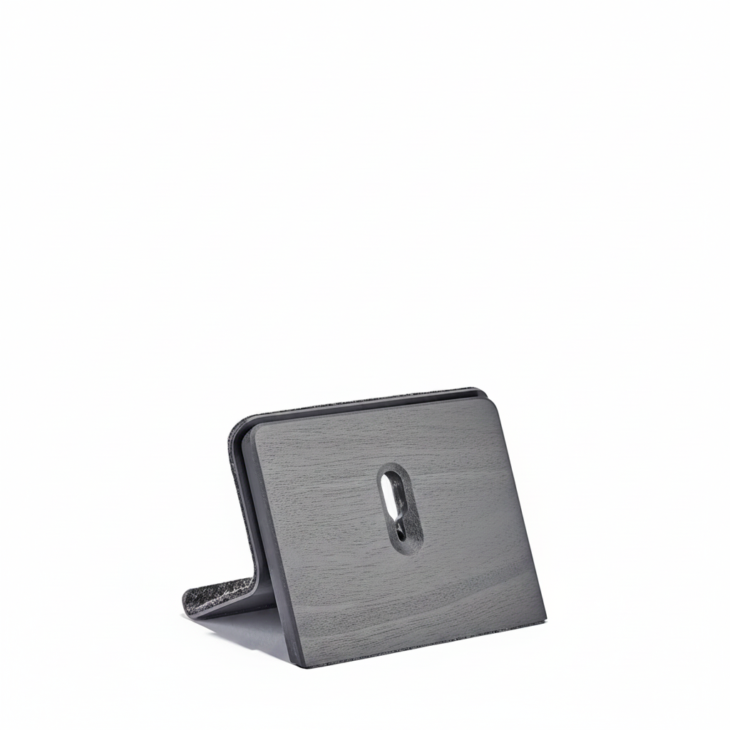 Blackened Walnut iPad Stand | Solid Ebonized Hardwood & Steel Holder