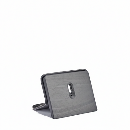 Blackened Walnut iPad Stand | Solid Ebonized Hardwood & Steel Holder