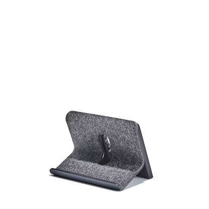 Blackened Walnut iPad Stand | Solid Ebonized Hardwood & Steel Holder