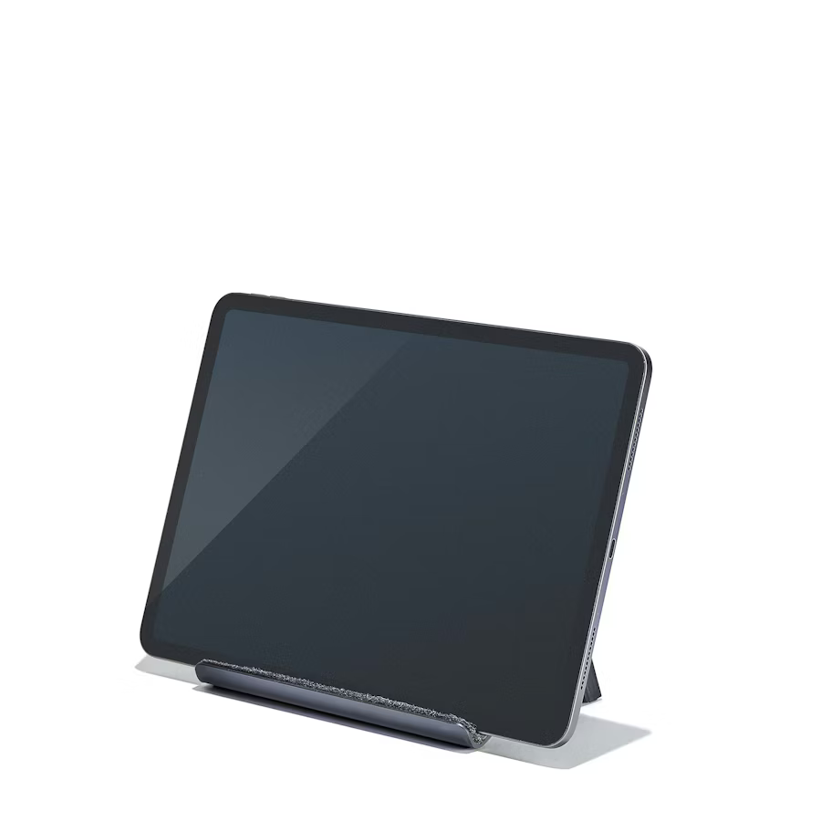 Blackened Walnut iPad Stand | Solid Ebonized Hardwood & Steel Holder