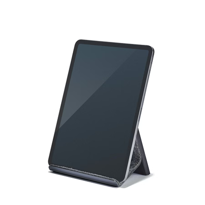 Blackened Walnut iPad Stand | Solid Ebonized Hardwood & Steel Holder