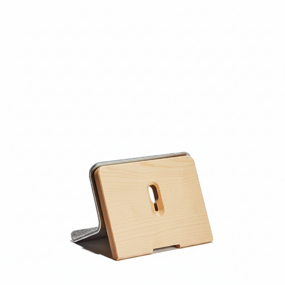 Maple iPad Stand | Solid Hardwood & Stainless Steel Tablet Holder