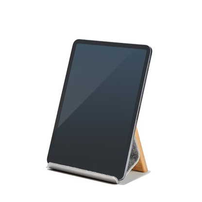 Maple iPad Stand | Solid Hardwood & Stainless Steel Tablet Holder