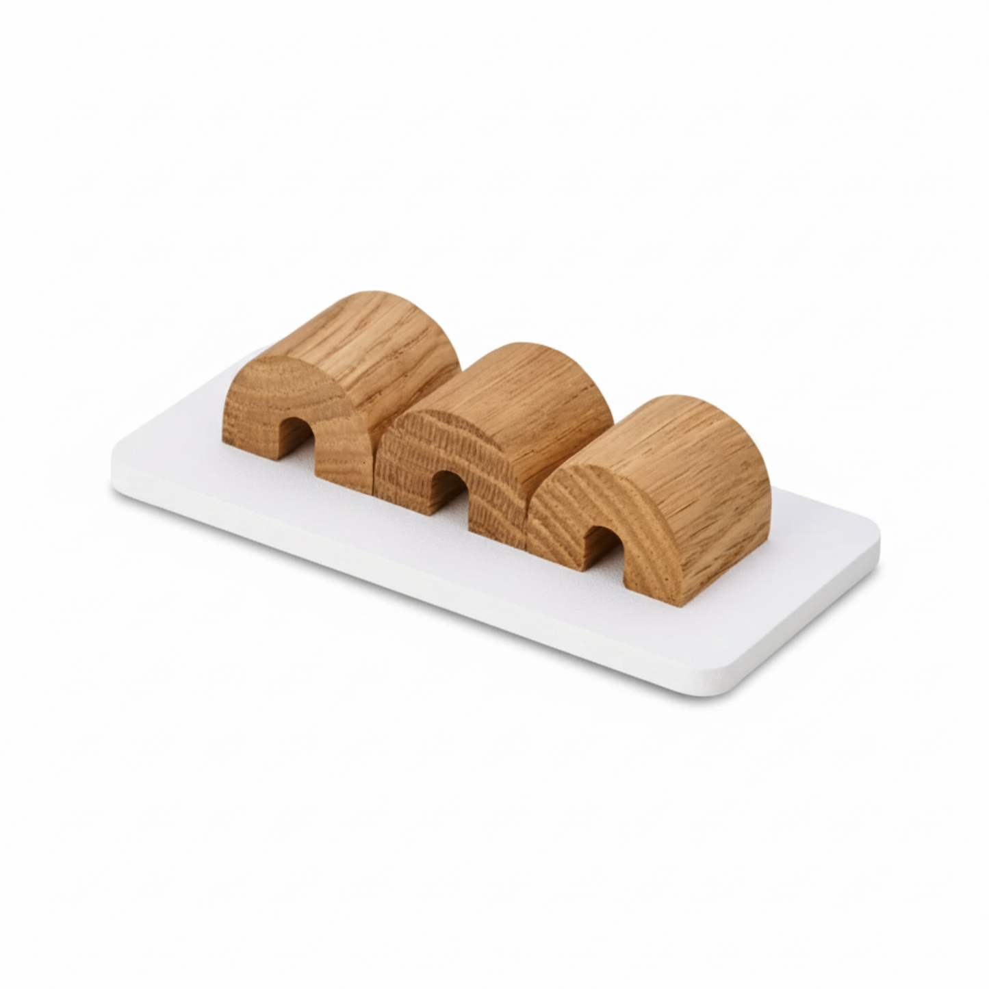 Magnetic Cable Organizer | Solid Oak (Black / White Edition)