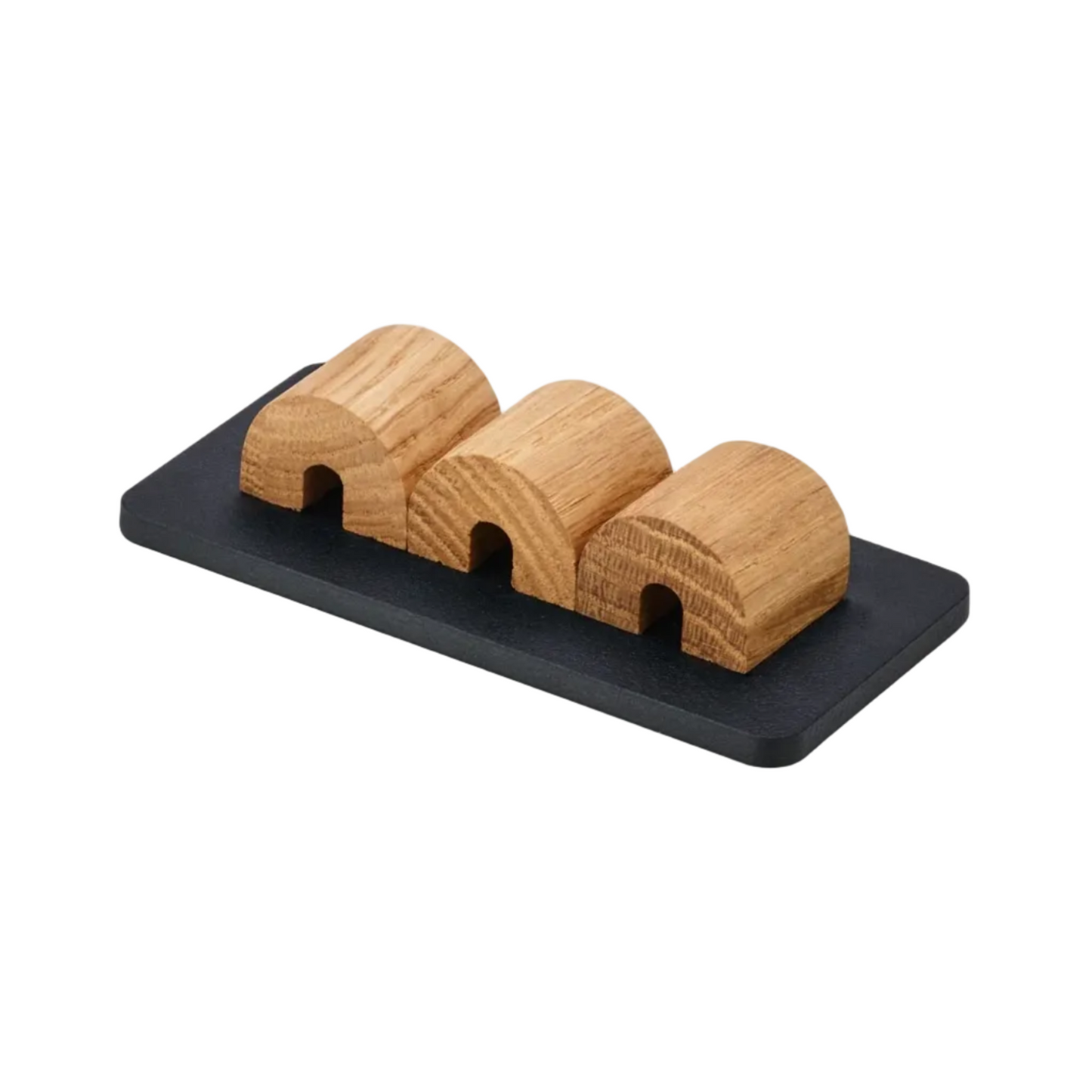 Magnetic Cable Organizer | Solid Oak (Black / White Edition)