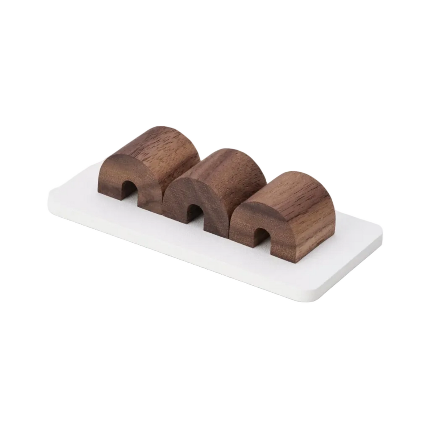 Magnetic Cable Organizer | Solid Walnut (Black / White Edition)